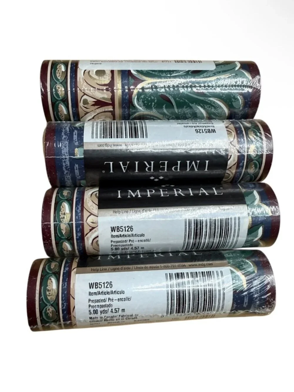 Imperial Vintage Wallpaper Border Molding Architecture Leaf 20 Yards 4 Rolls NEW